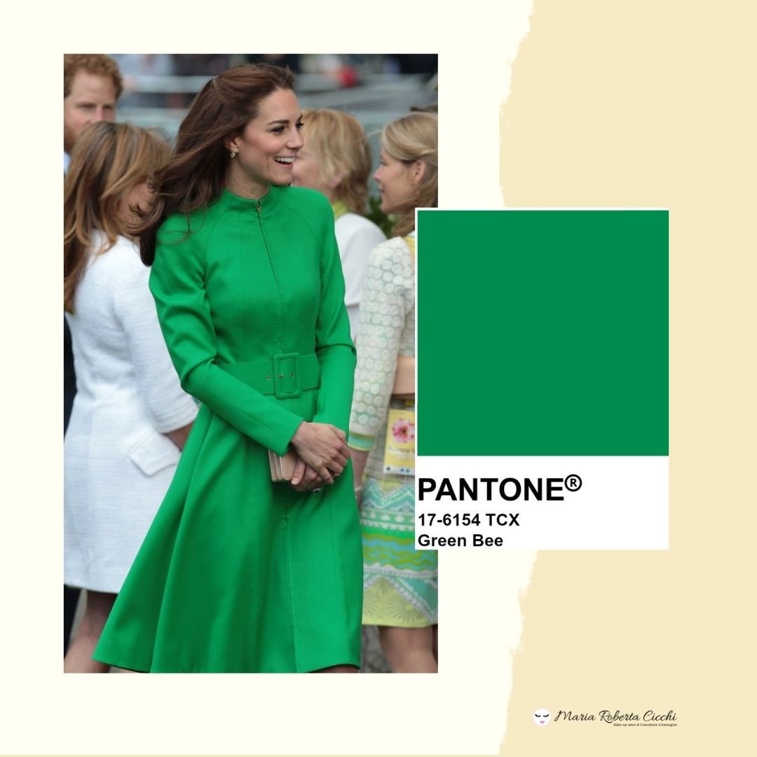 foto Kate Middleton Duchessa di Cambridge pantone green Bee 2021 2022